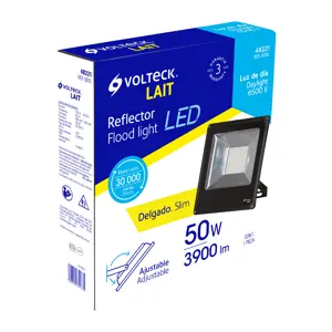Reflector delgado de LED 50 W luz de día, Volteck
