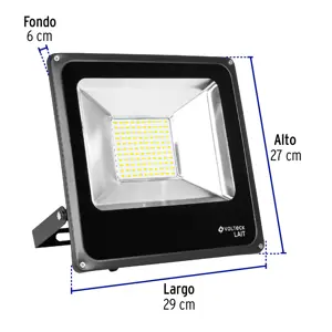 Reflector delgado de LED 50 W luz cálida, Volteck