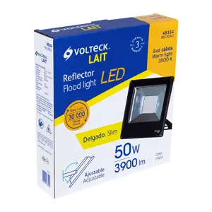 Reflector delgado de LED 50 W luz cálida, Volteck