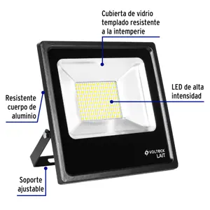 Reflector delgado de LED 100 W luz de día, Volteck