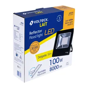 Reflector delgado de LED 100 W luz cálida, Volteck