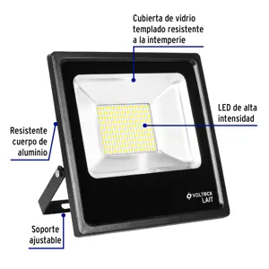 Reflector delgado de LED 100 W luz cálida, Volteck