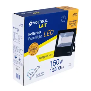 Reflector delgado de LED 150 W luz cálida, Volteck