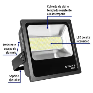 Reflector delgado de LED 200 W luz cálida, Volteck