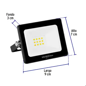 Reflector ultra delgado LED 10 W luz de día, Volteck Basic