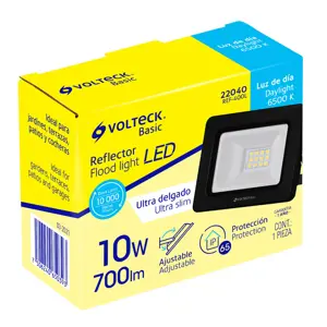 Reflector ultra delgado LED 10 W luz de día, Volteck Basic