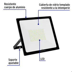 Reflector ultra delgado LED 100 W luz de día, Volteck Basic