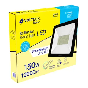 Reflector ultra delgado LED 150 W luz de día, Volteck Basic