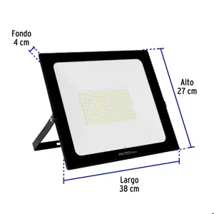 Reflector ultra delgado LED 200 W luz cálida, Volteck Basic