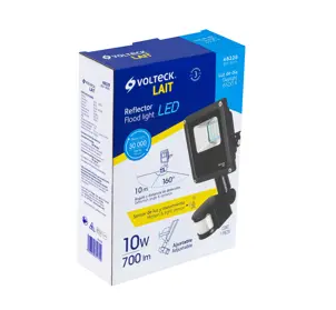 Volteck Reflector LED 10 W alta intensidad con sensor de movimiento