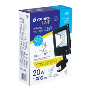 Volteck Reflector LED 20 W alta intensidad con sensor de movimiento