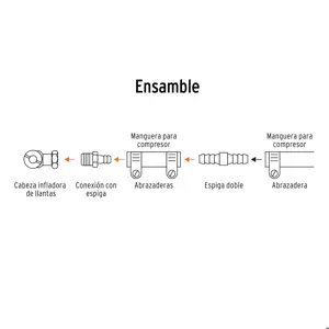 Juego de 6 piezas para reparar mangueras de 3/8