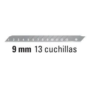 Estuche con 10 cuchillas SK4 de 9 mm para cutter, Truper