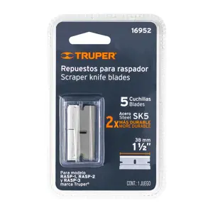 Truper Blíster con 5 cuchillas de repuesto para RASP-3,2,1 y NC-10