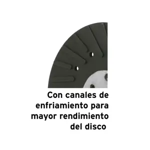 Respaldo para discos de lija 4-1/2