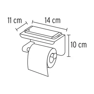 Portarrollo satín con soporte para celular, Foset Riviera