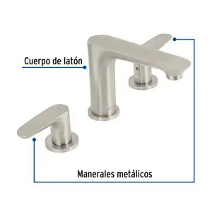 Foset Mezcladora satín para lavabo con taladros separados, Riviera