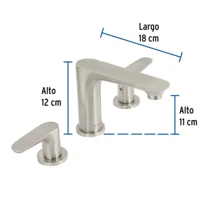 Foset Mezcladora satín para lavabo con taladros separados, Riviera