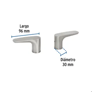 Foset Jgo manerales de palanca p/taladros separados, satín,Riviera