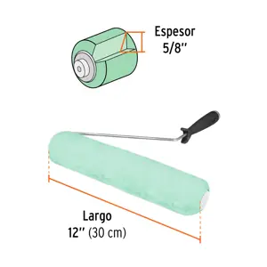 Truper Rodillo para pintar 12 x 5/8