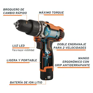 Rotomartillo compacto inal. 3/8