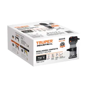 Expert Router compacto 710W, 3/4 HP,TRUPER INDUSTRIAL