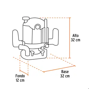 Expert Router 1,800W, 2-1/2 HP, TRUPER INDUSTRIAL