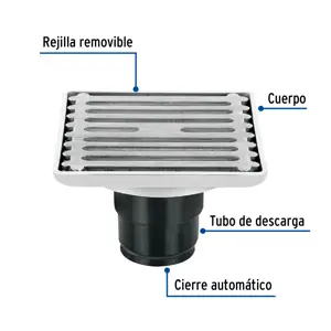 Resumidero cuadrado de acero inoxidable 4