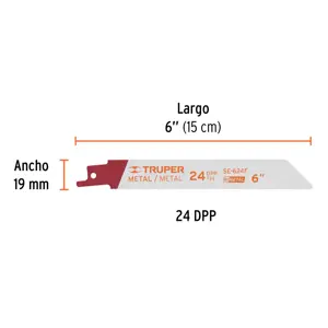 Truper Blíster con 2 seguetas sierra sable 6