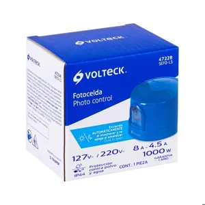 Volteck Fotocelda montaje de 1/2 vuelta, tensión 127 - 220 V