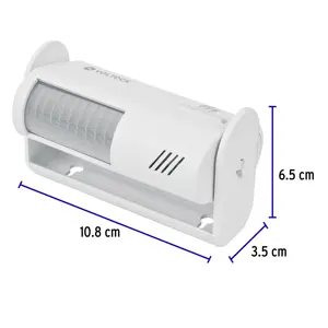 Sensor de movimiento con alarma y timbre, Volteck