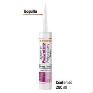 Sellador de poliuretano de 280 ml, blanco, Truper