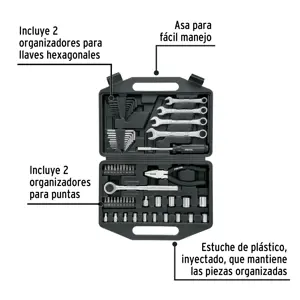 Juego de 66 herramientas 1/4