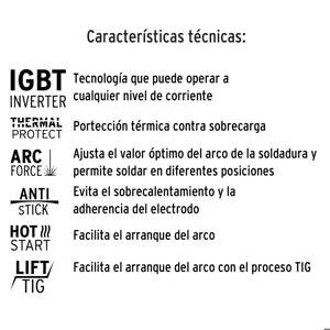 Mini soldadora inversora 100A, 127V, PRETUL