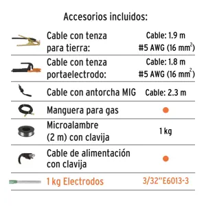 Soldadora para microalambre y electrodo, 130A, TRUPER