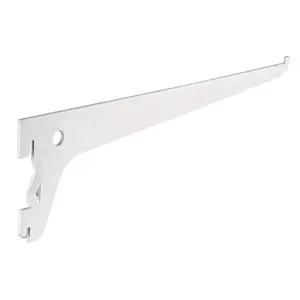 47708 / SOMO-10MS Ménsula plana blanca para cremallera sencilla, 25cm, Fiero