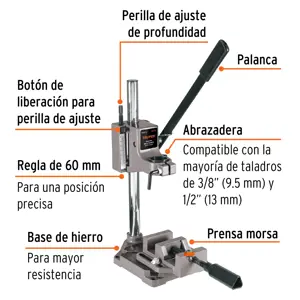 Soporte vertical para taladro 3/8