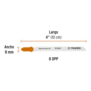 Truper Blíster con 5 seguetas 8 DPP zanco 