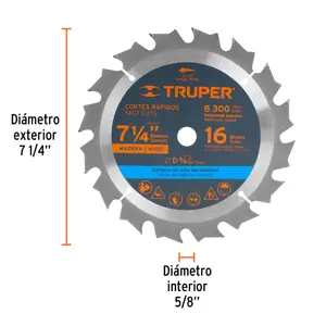 Truper Disco sierra 7- 1/4