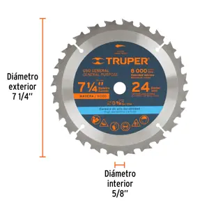 Truper Disco sierra 7- 1/4