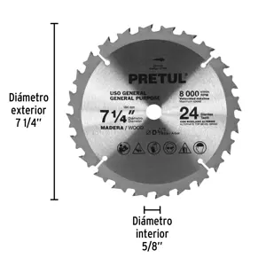 Disco sierra 7-1/4