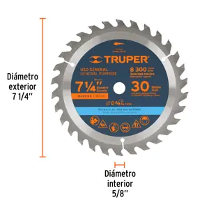 Truper Disco sierra 7- 1/4