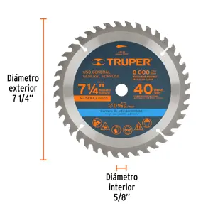 Truper Disco sierra 7- 1/4