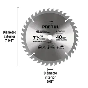 Disco sierra 7-1/4