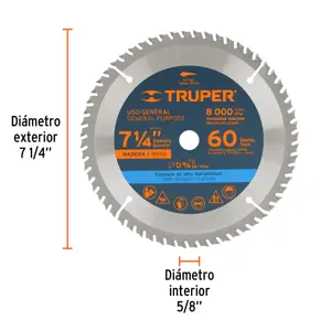 Truper Disco sierra 7- 1/4