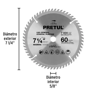 Disco sierra 7-1/4