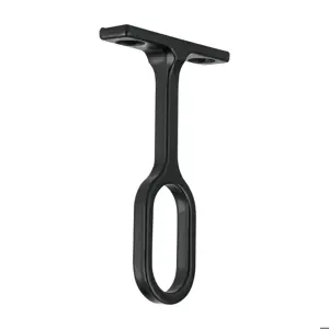 Soporte negro para tubo ovalado de closet, Hermex