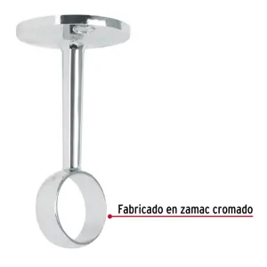 Soporte central para tubo redondo de clóset, Hermex