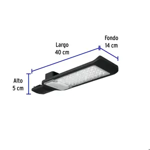 Volteck Luminario suburbano plano de LED 50 W alta intensidad