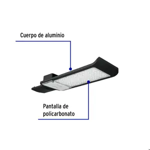 Volteck Luminario suburbano plano de LED 100 W alta intensidad